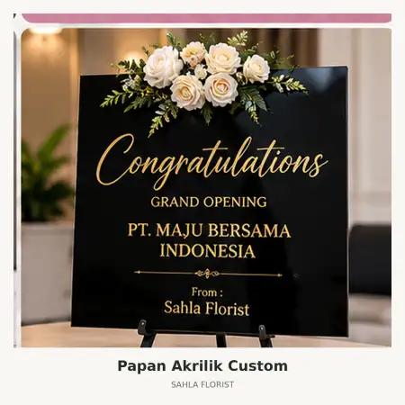 Papan Bunga Akrilik Ambon